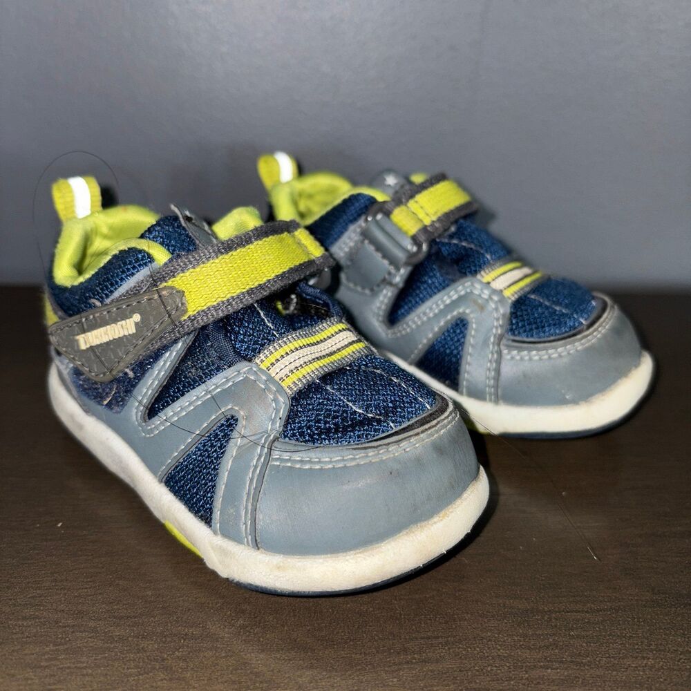 Tsukihoshi Sneakers Shoes Toddler 3 Blue Green Gray Adjustable